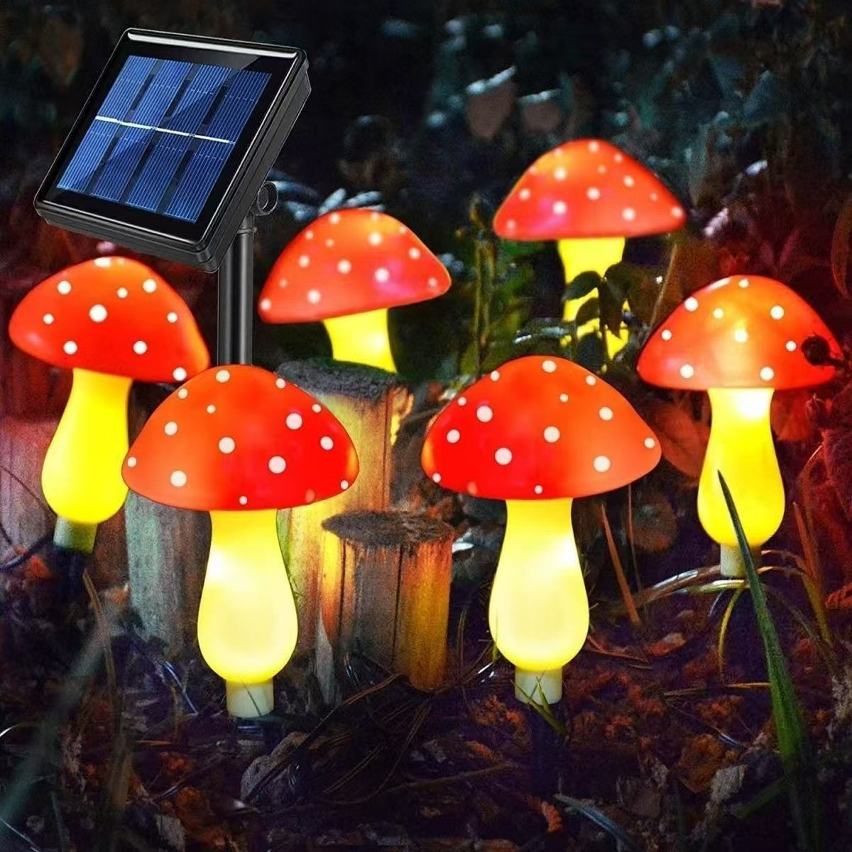 Decorative Solar Mushroom Garden Stake Lights | Kelmera