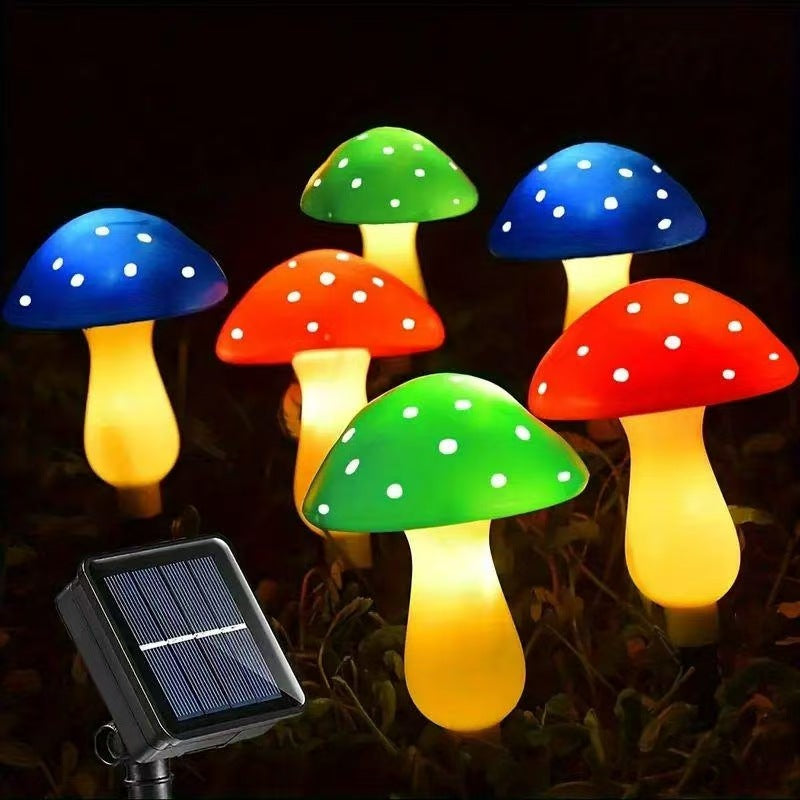 Decorative Solar Mushroom Garden Stake Lights | Kelmera