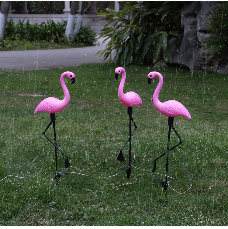Decorative Solar-Powered Flamingo Garden Stake with Adjustable Tray and Spike Attachment | Kelmera