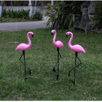 Decorative Solar-Powered Flamingo Garden Stake with Adjustable Tray and Spike Attachment | Kelmera