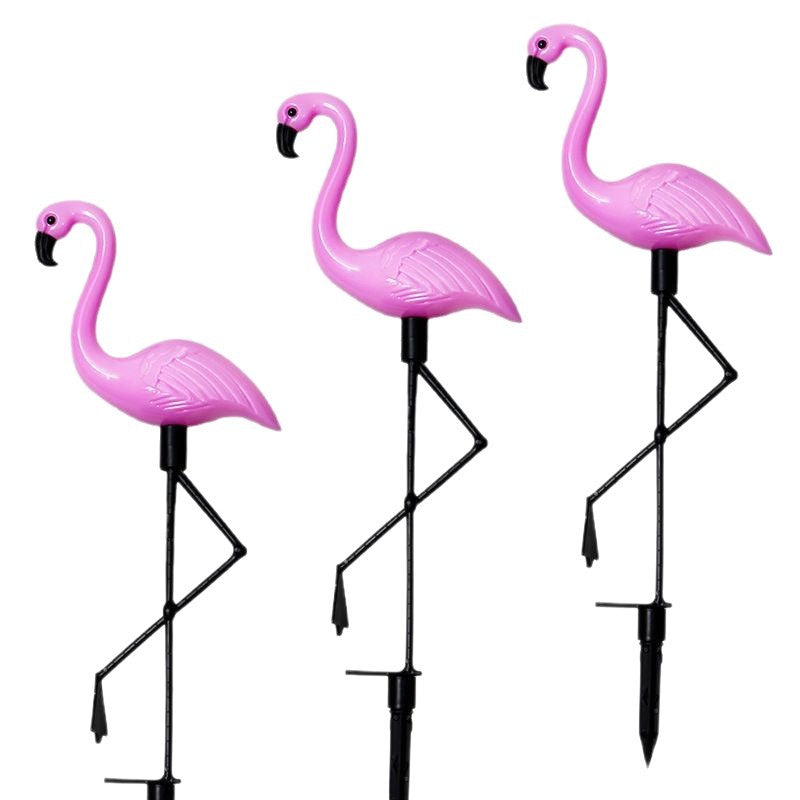 Decorative Solar-Powered Flamingo Garden Stake with Adjustable Tray and Spike Attachment | Kelmera