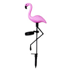 Decorative Solar-Powered Flamingo Garden Stake with Adjustable Tray and Spike Attachment | Kelmera