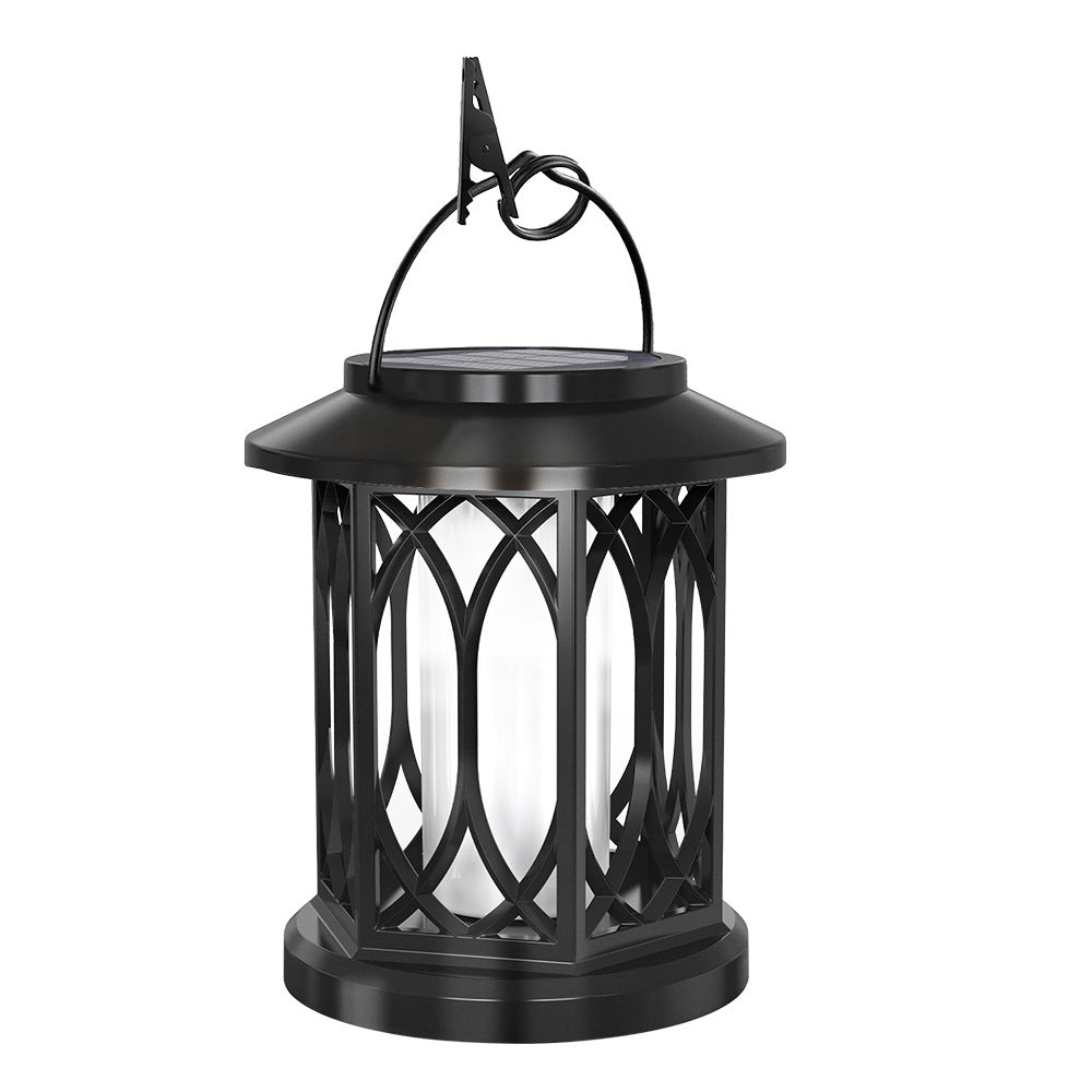 Decorative Solar-Powered Hanging Lantern for Outdoor Use with Iron Mesh Frame | Kelmera