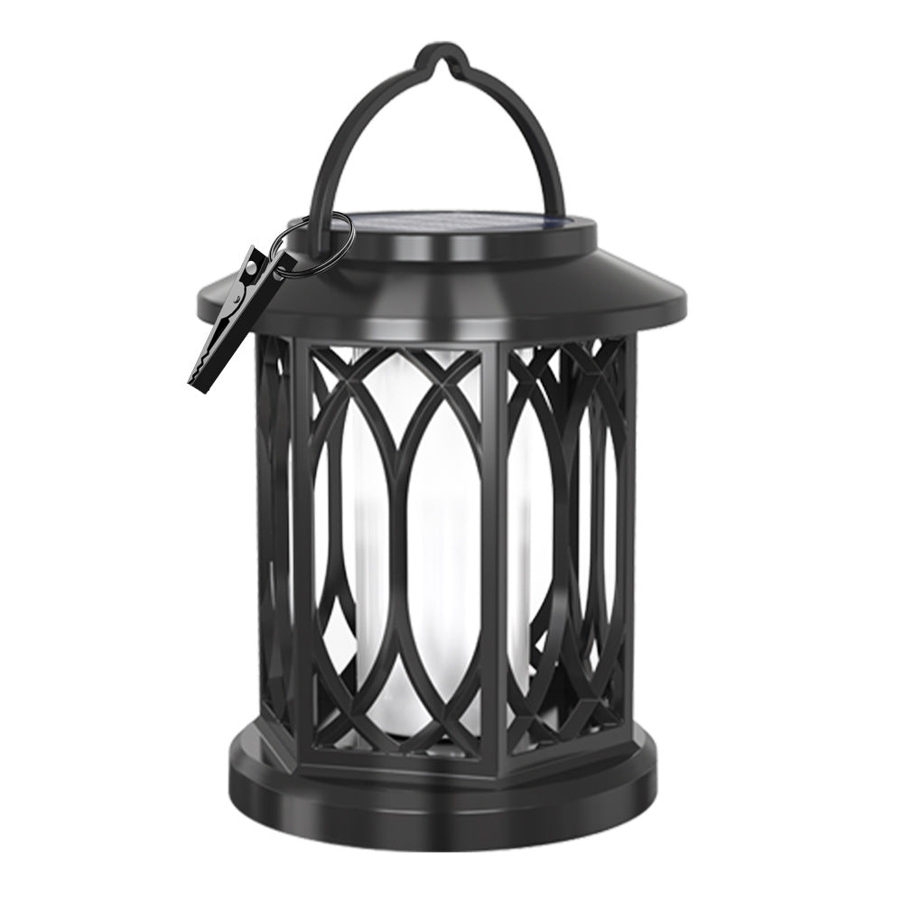 Decorative Solar-Powered Hanging Lantern for Outdoor Use with Iron Mesh Frame | Kelmera
