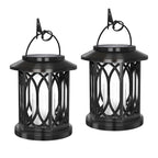 Decorative Solar-Powered Hanging Lantern for Outdoor Use with Iron Mesh Frame | Kelmera