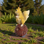 Decorative Squirrel Sculpture on a Pine Cone | Kelmera