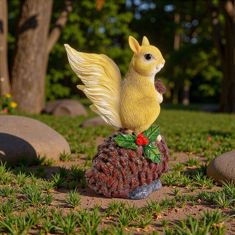 Decorative Squirrel Sculpture on a Pine Cone | Kelmera