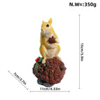 Decorative Squirrel Sculpture on a Pine Cone | Kelmera