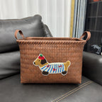 Decorative Storage Basket Brown Gray | Kelmera