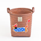 Decorative Storage Basket Brown Gray | Kelmera