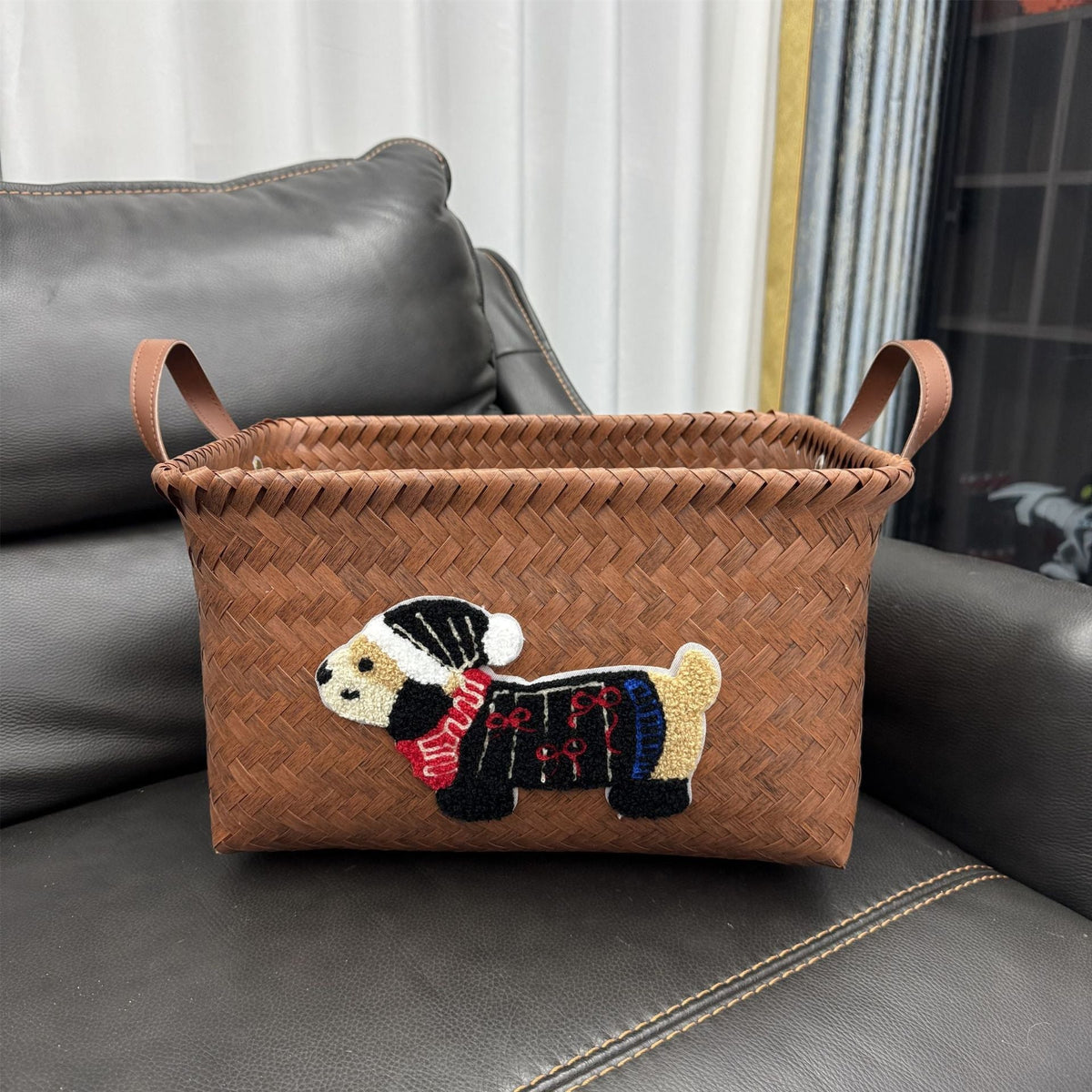 Decorative Storage Basket Brown Gray | Kelmera