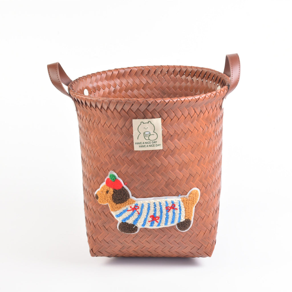 Decorative Storage Basket Brown Gray | Kelmera