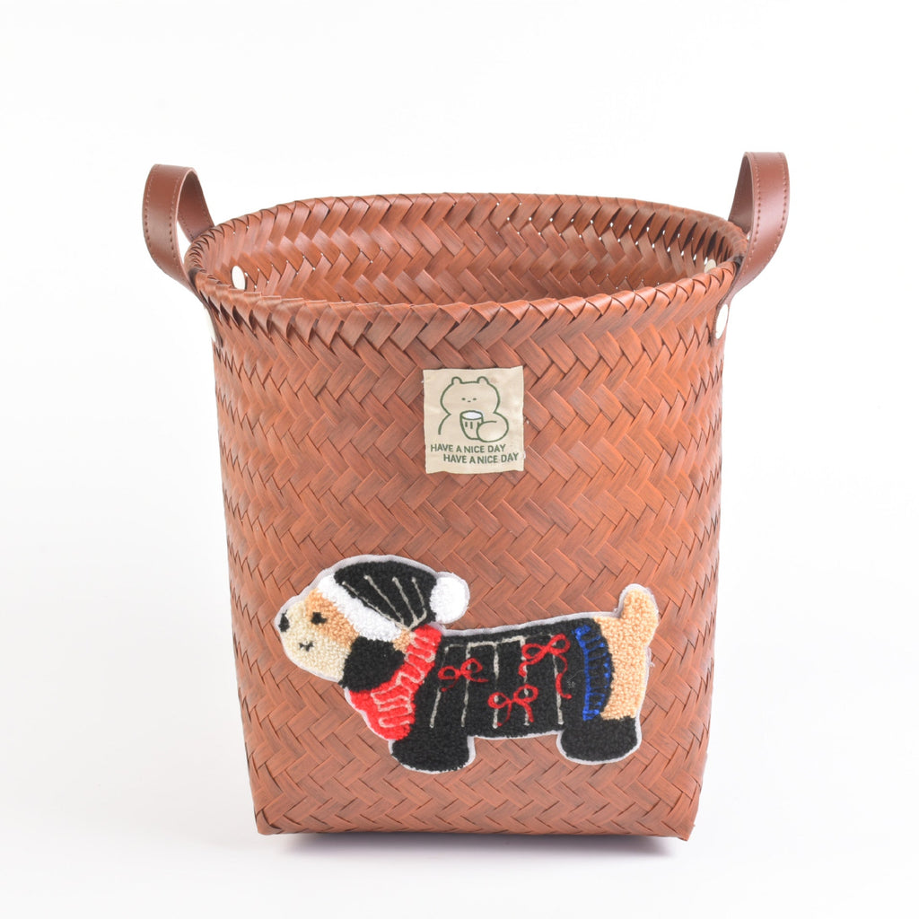 Decorative Storage Basket Brown Gray | Kelmera
