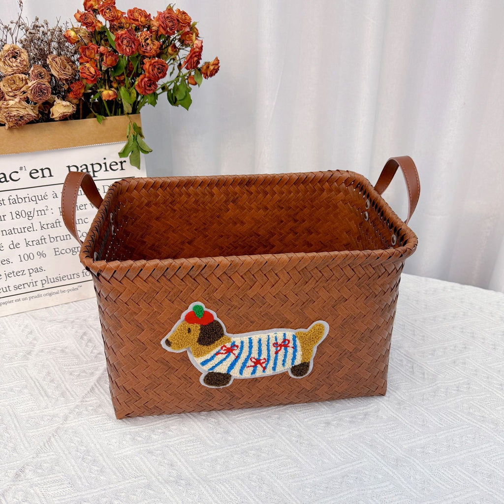 Decorative Storage Basket Brown Gray | Kelmera