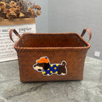 Decorative Storage Basket Brown Gray | Kelmera