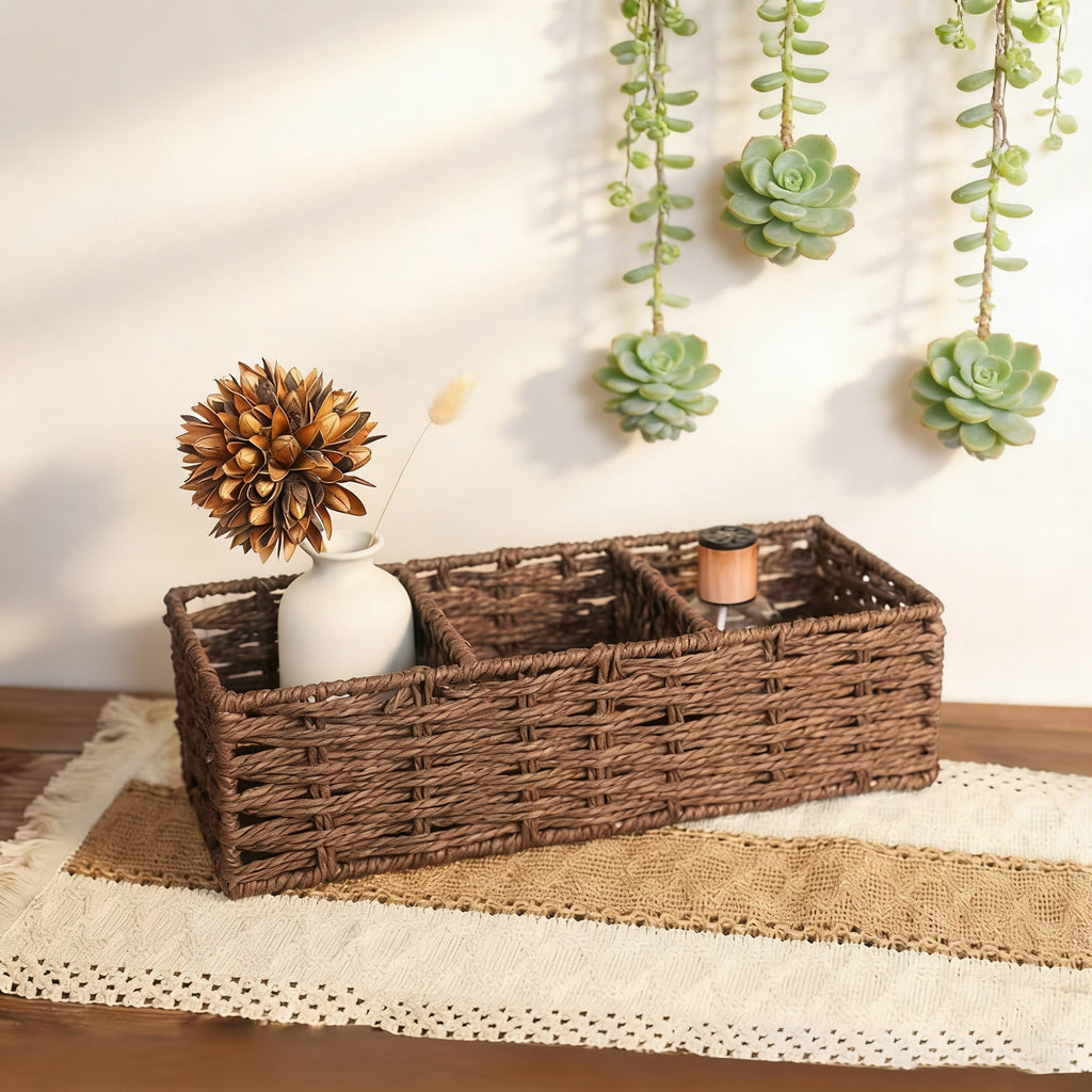 Decorative Storage Basket Gray Brown | Kelmera