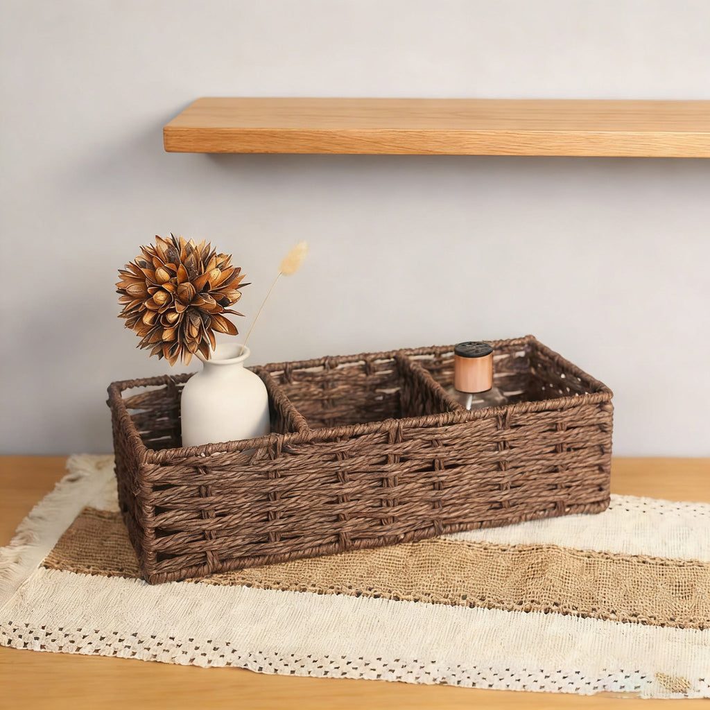 Decorative Storage Basket Gray Brown | Kelmera
