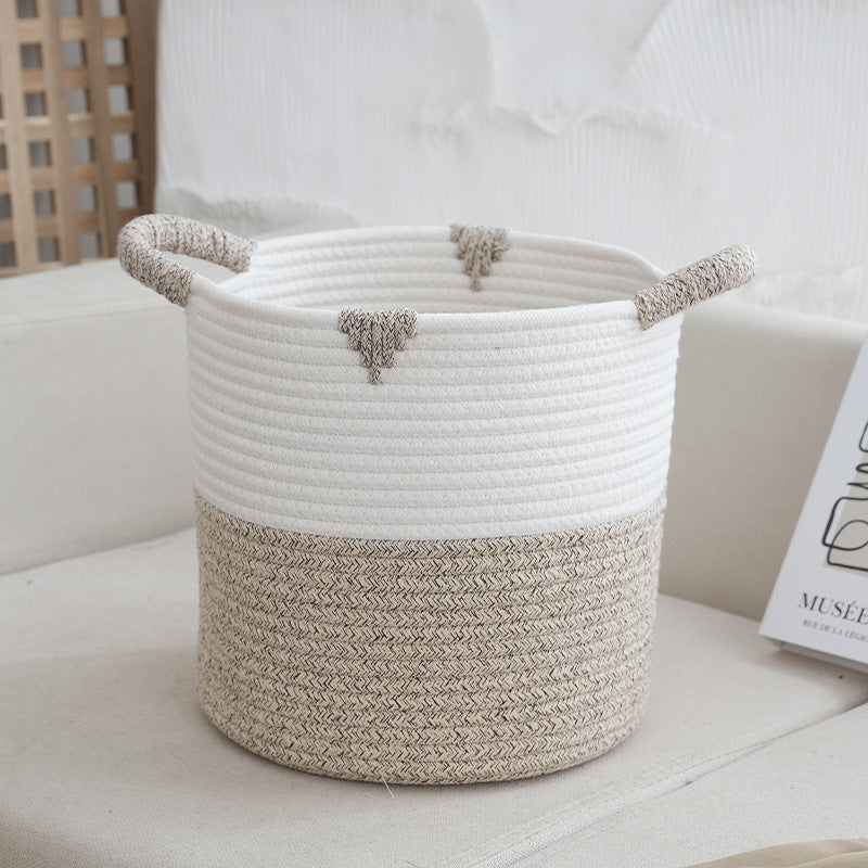 Decorative Storage Basket Light Grey Pink | Kelmera