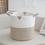 Decorative Storage Basket Light Grey Pink | Kelmera
