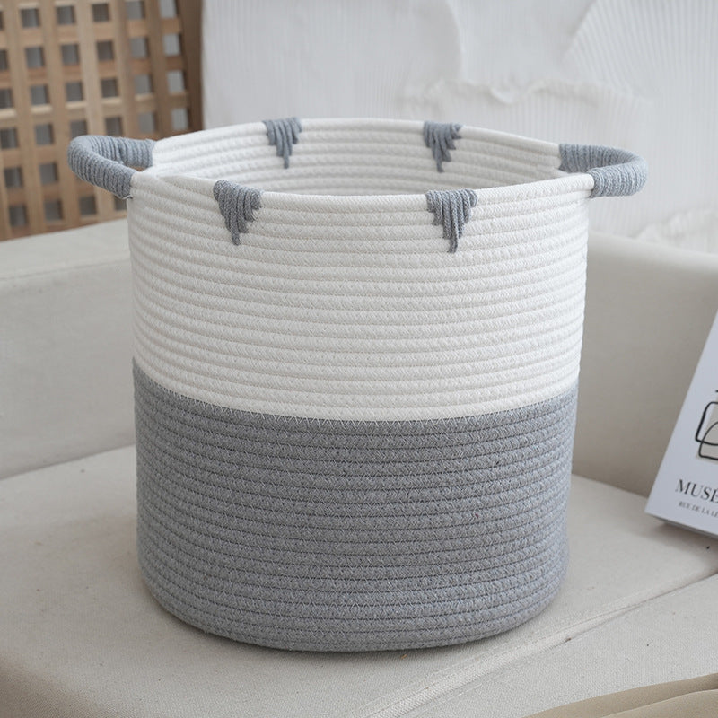 Decorative Storage Basket Light Grey Pink | Kelmera