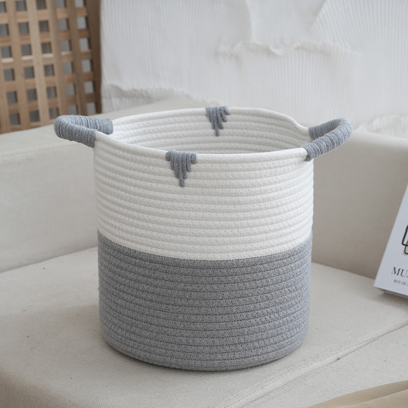 Decorative Storage Basket Light Grey Pink | Kelmera