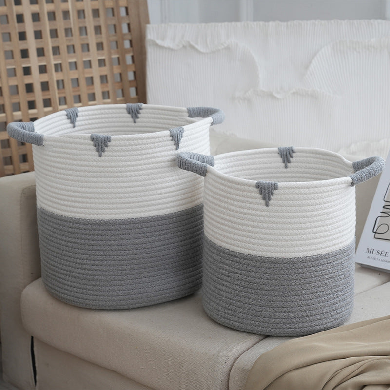 Decorative Storage Basket Light Grey Pink | Kelmera