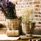 Decorative Storage Basket made of Wire and Linen | Kelmera