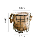 Decorative Storage Basket made of Wire and Linen | Kelmera
