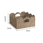 Decorative Storage Basket made of Woven Natural Material Small Green Beige | Kelmera