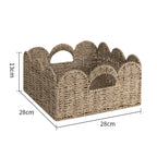 Decorative Storage Basket made of Woven Natural Material Small Green Beige | Kelmera