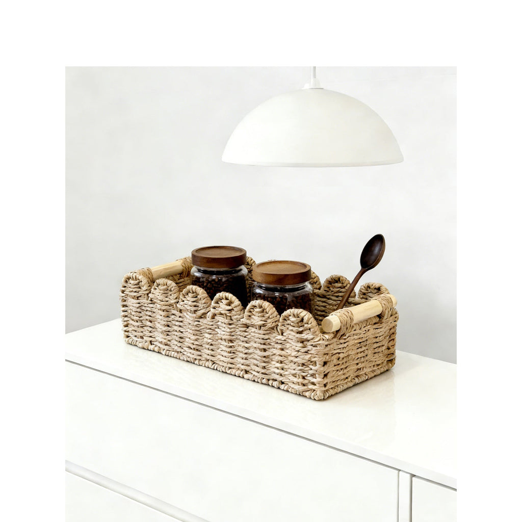 Decorative Storage Basket with Ergonomic Handles | Kelmera