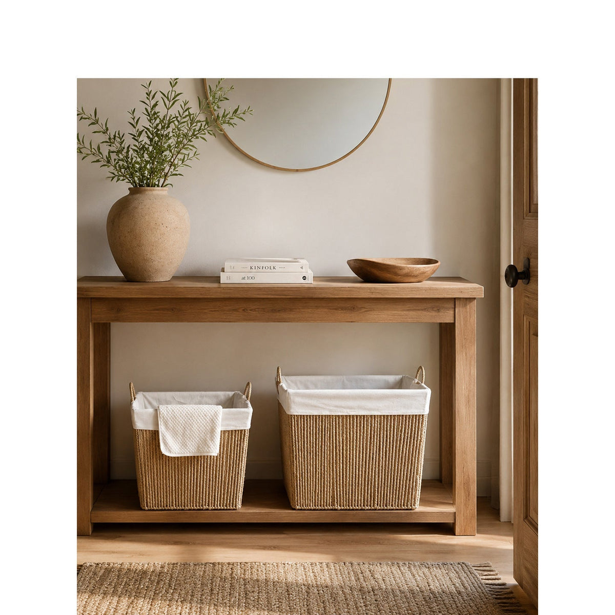 Decorative Storage Basket with Fabric Insert | Kelmera