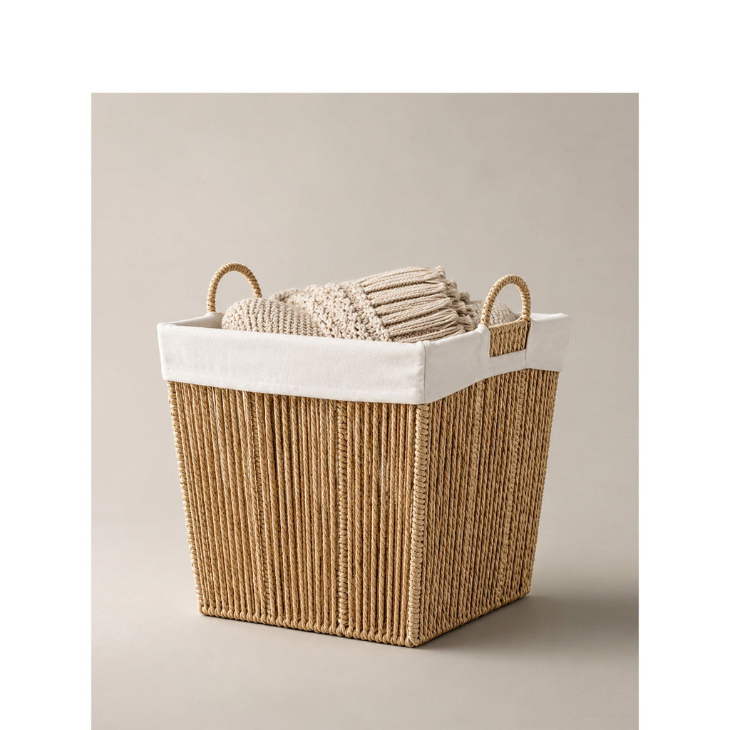 Decorative Storage Basket with Fabric Insert | Kelmera
