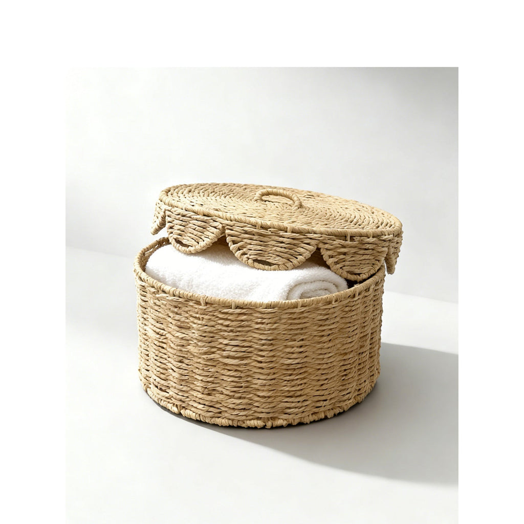 Decorative Storage Basket with Lid | Kelmera