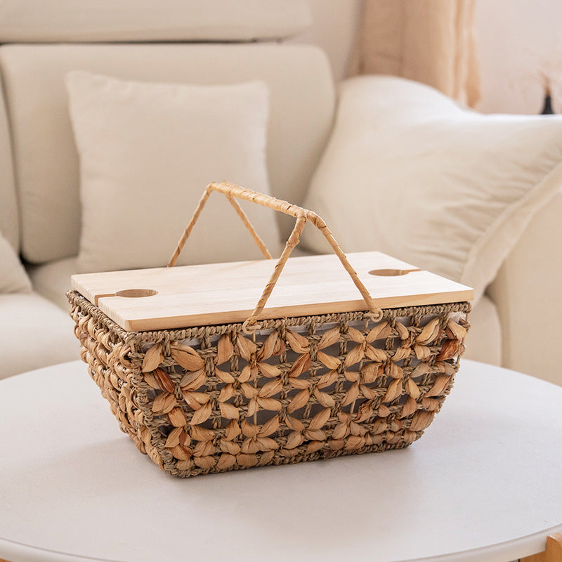 Decorative Storage Basket with Transparent Lid | Kelmera