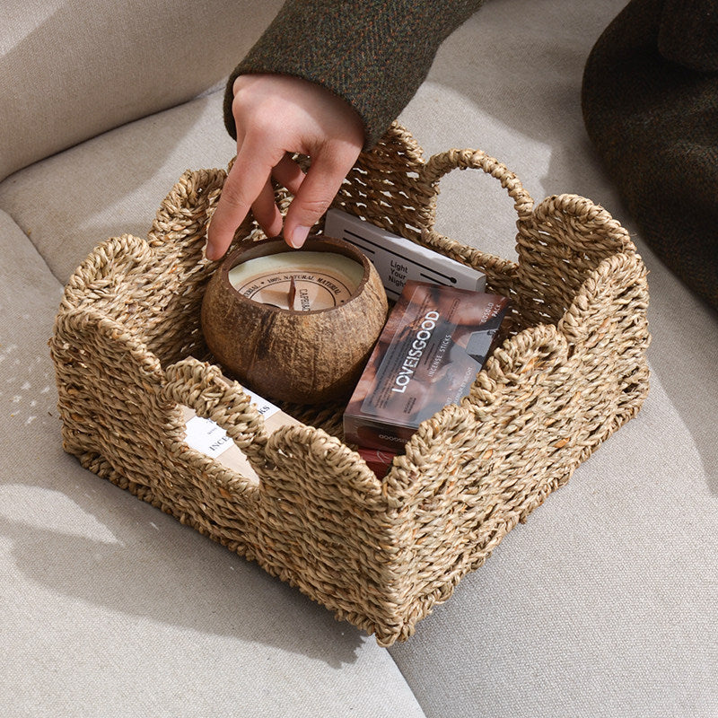 Decorative Storage Basket with Two Handles | Kelmera