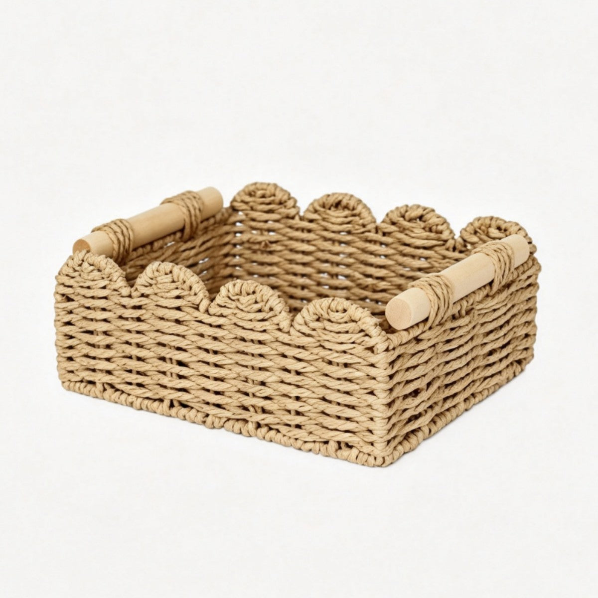 Decorative Storage Basket with Wave Edge | Kelmera