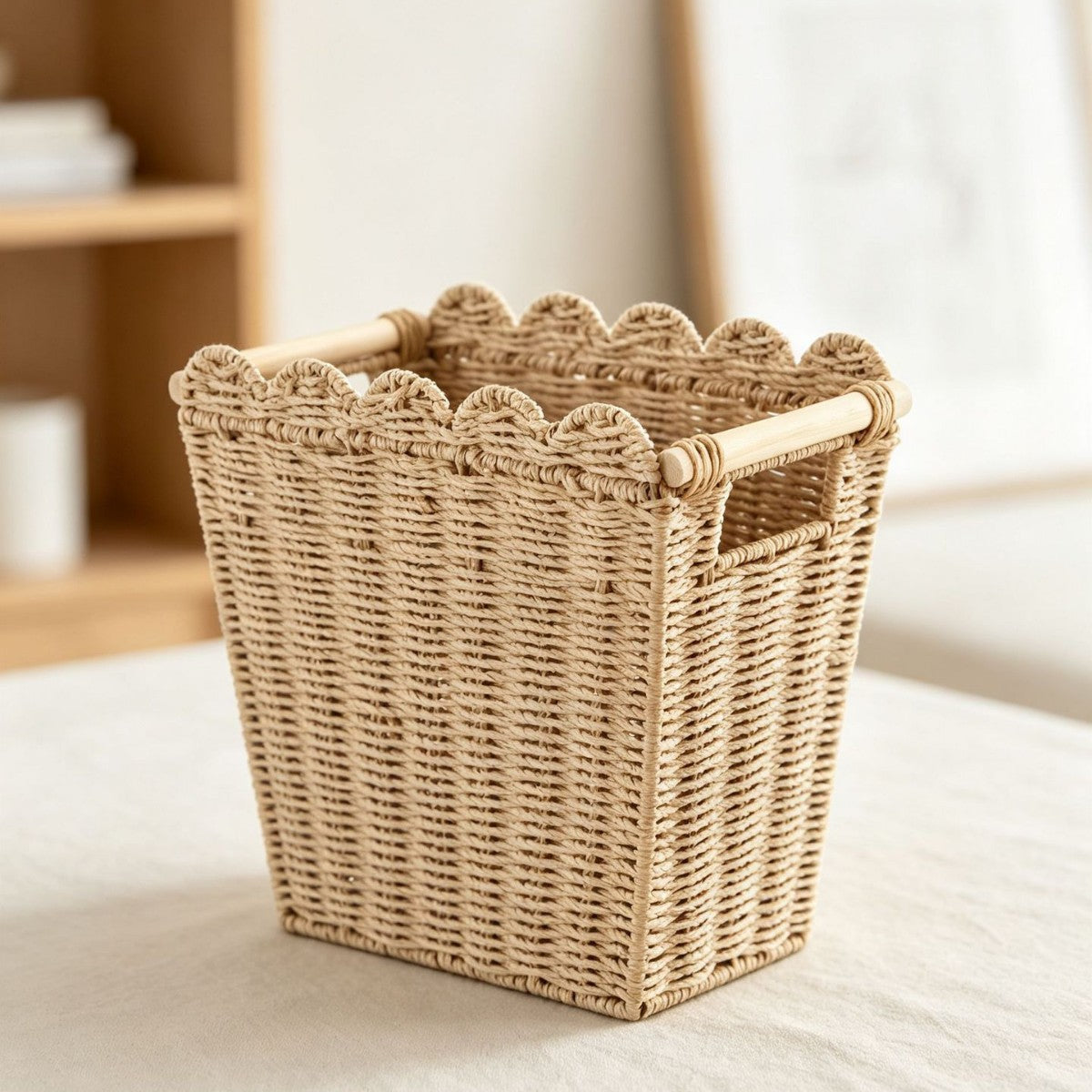 Decorative Storage Basket with Wave Edge | Kelmera