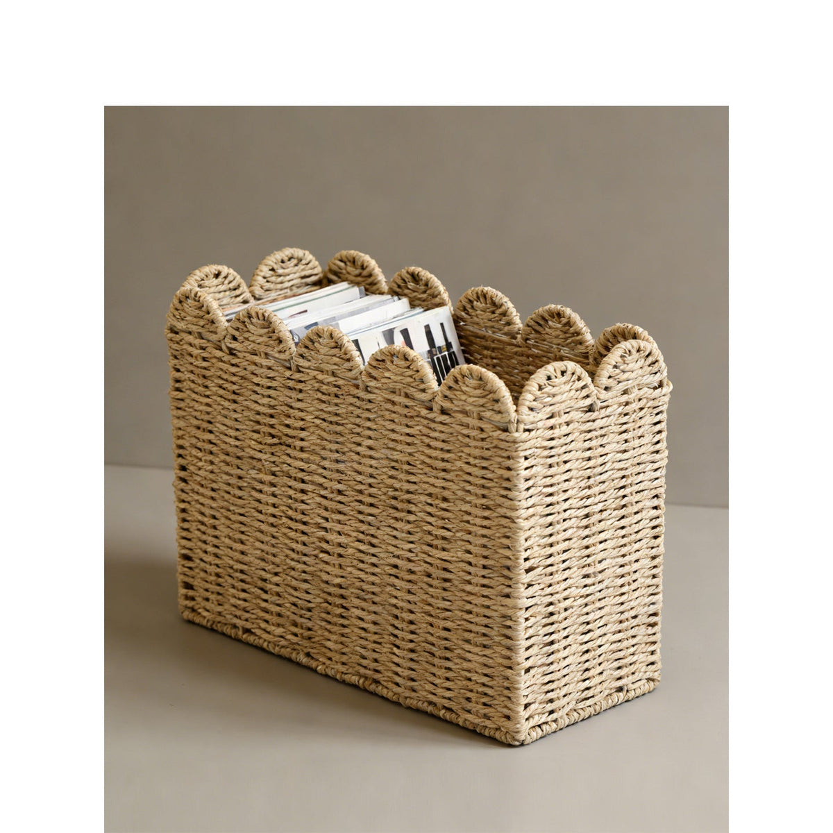 Decorative Storage Basket with Waved Edge | Kelmera