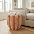 Decorative Storage Basket Woven Natural Fiber Handcrafted | Kelmera