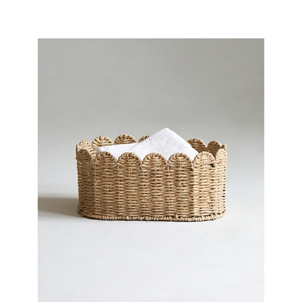 Decorative Storage Basket Woven Natural Fiber Soft Textile | Kelmera