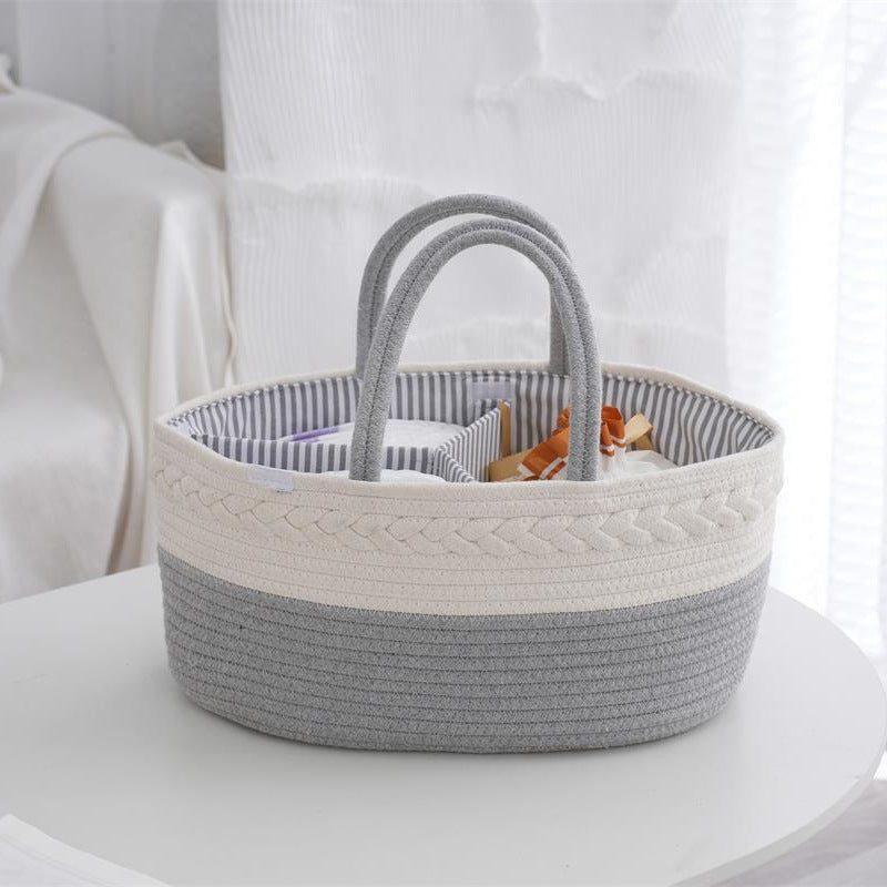 Decorative Storage Basket Yellow Gray | Kelmera