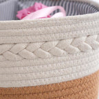 Decorative Storage Basket Yellow Gray | Kelmera