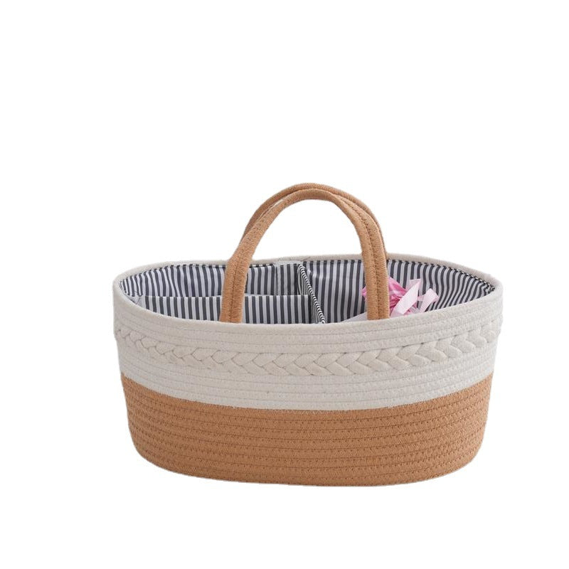 Decorative Storage Basket Yellow Gray | Kelmera
