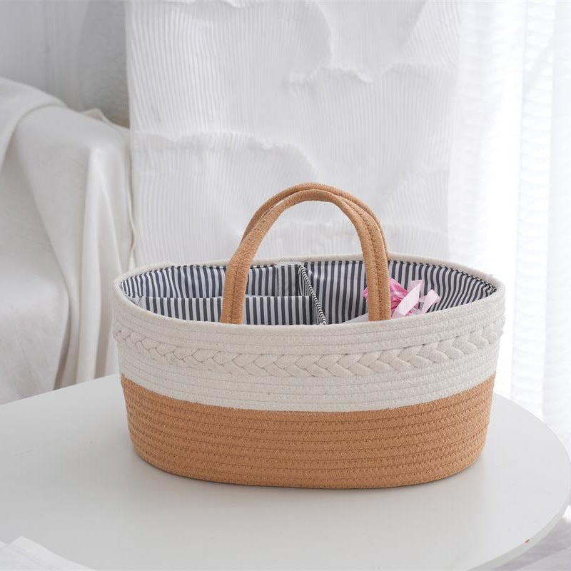 Decorative Storage Basket Yellow Gray | Kelmera