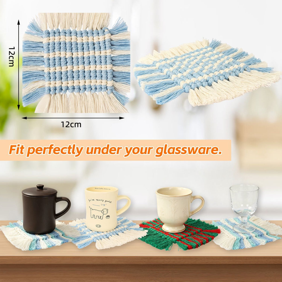 Decorative Table Coaster Blue Green | Kelmera