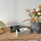 Decorative Tissue Box Holder Black Blue | Kelmera