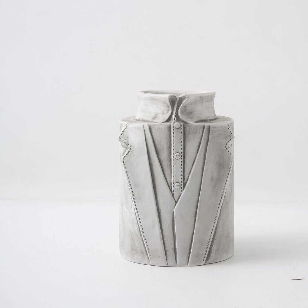 Decorative Vase Black-White Gray | Kelmera
