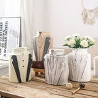 Decorative Vase Black-White Gray | Kelmera