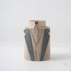 Decorative Vase Black-White Gray | Kelmera
